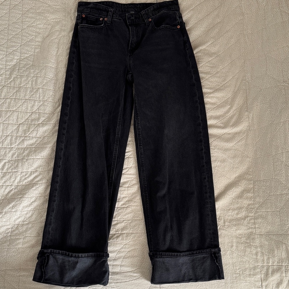 American Eagle Outfitters Black Stovepipe Jeans